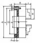 Preview: Vierbackenfutter Mack Drehfutter Guss, Zylindrische Aufnahme, einteilige Backen, 400mm