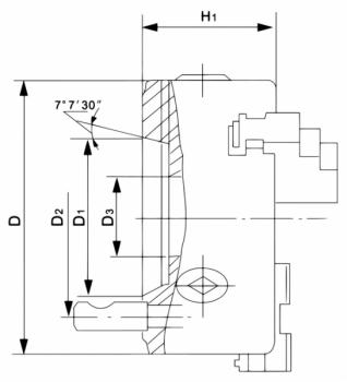 Bernardo Standard-3-Backenfutter DK11-125/D4