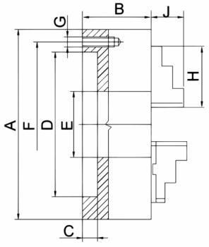 Bernardo Präzisions-3-Backenfutter PO3 - 160