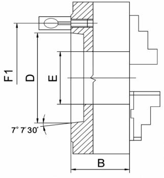 Bernardo precision 3-jaw chuck PO3-125/D3