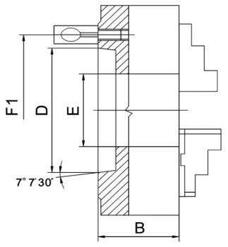 Bernardo Präzisions-4-Backenfutter PO4-400/D8