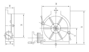 Bernardo horizontal and vertical rotary table HV 6