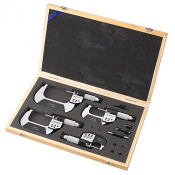 Bernardo Digital outside micrometers 4-pcs.