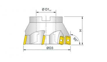 Bernardo Hochleistungs-Plan- und Eckfräser - diam. 40 mm