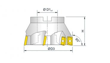 Bernardo Hochleistungs-Plan- und Eckfräser - diam. 63 mm