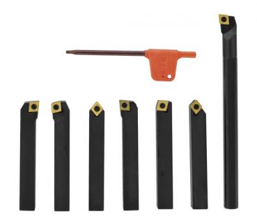 Bernardo Carbide turning tool set, 6-pcs., incl. boring bar, 8 mm