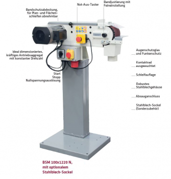 ELMAG BSM 100x1220 N, 230 Volt Bandschleifmaschine