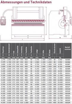 ELMAG Hydraulische Abkantpresse 3-Achsen Mod. CNC-HAP 1270x40t-CNC