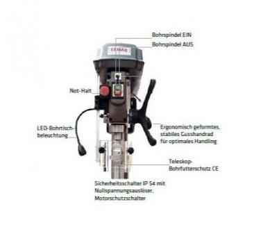 ELMAG KBM 13 TN 230 V Keilriemen-Tischbohrmaschine