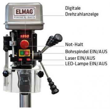 ELMAG KBM 16 T VARIO 230V V-belt table drilling machine right-run