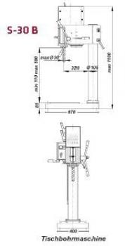 ELMAG S 30 B (S 28 B) STRANDS Getriebe-Tischbohrmaschine