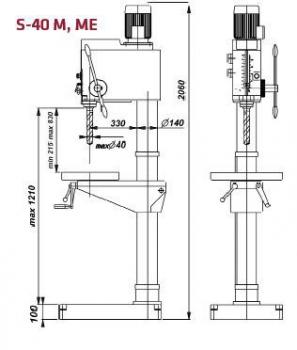 ELMAG S 40 M STRANDS gear box column drilling machine