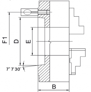 Bernardo Präzisions-3-Backenfutter PO3-200/D5