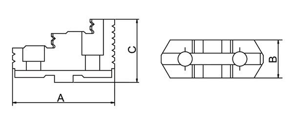 Bernardo reversible top jaw DTJ-DK12-200