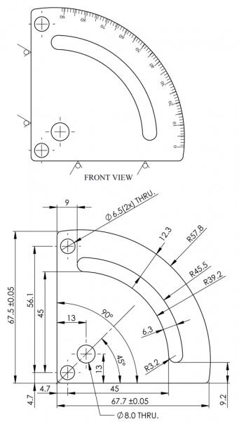 Bernardo swivelling angle table SW