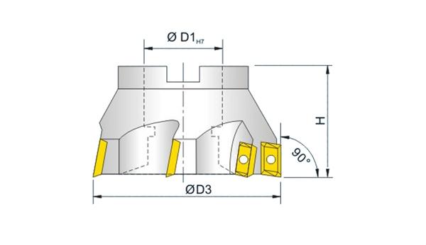 Bernardo Hochleistungs-Plan- und Eckfräser - diam. 63 mm