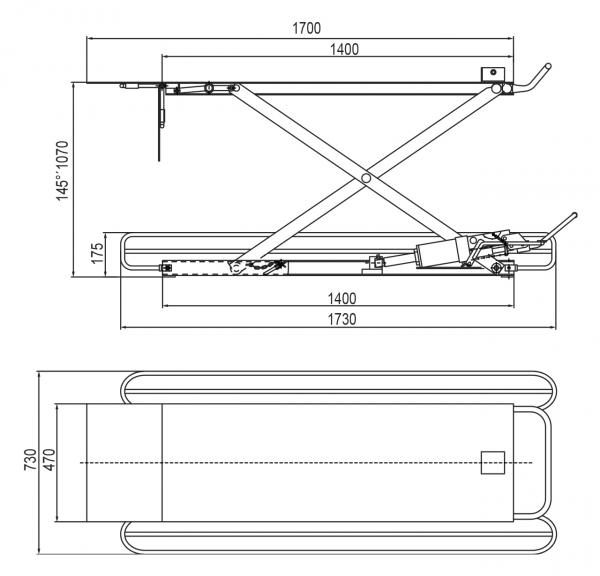 Bernardo MHB 150 Scherenhubtisch