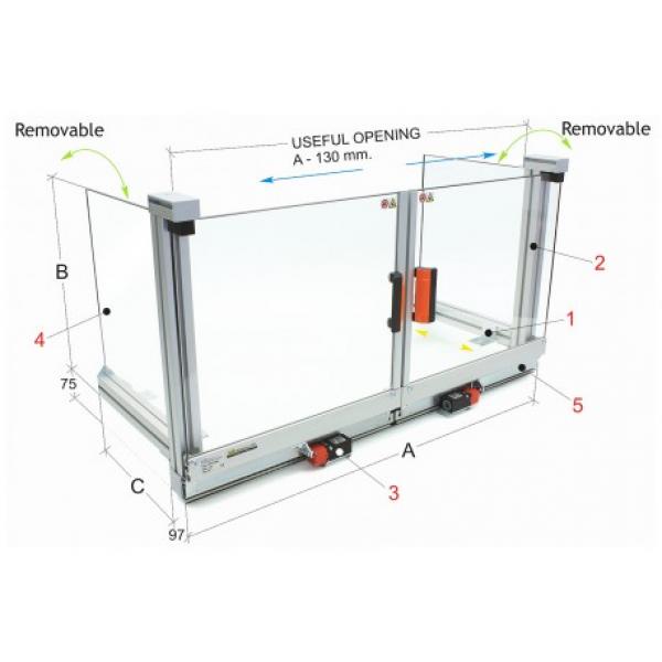 Bernardo PFR 30/545 Protective device for installation on the machine table