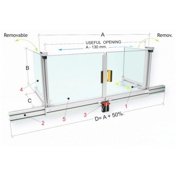 Bernardo PFR 40/545 Protective device for installation on the machine table