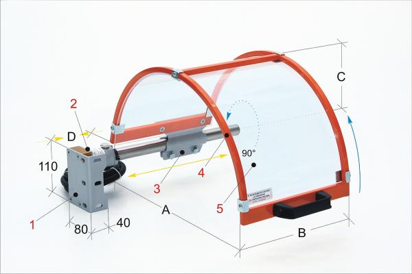 Bernardo PTO 01/500 Protective device for lathe