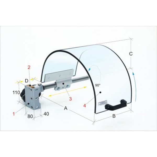 Bernardo PTO 02/400 Protection device for lathe