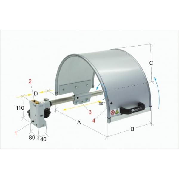 Bernardo PTO 03/400 Protection device for lathe