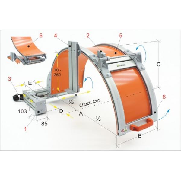 Bernardo PTO 04/080 Schutzeinrichtung für Drehmaschine