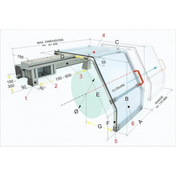 Bernardo PTO 20/400 Protection device for lathe