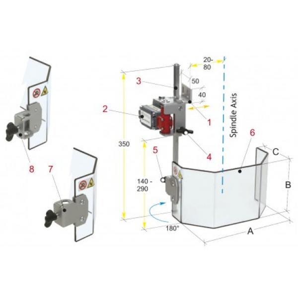 Bernardo protection device for drilling machine PTR 04/140