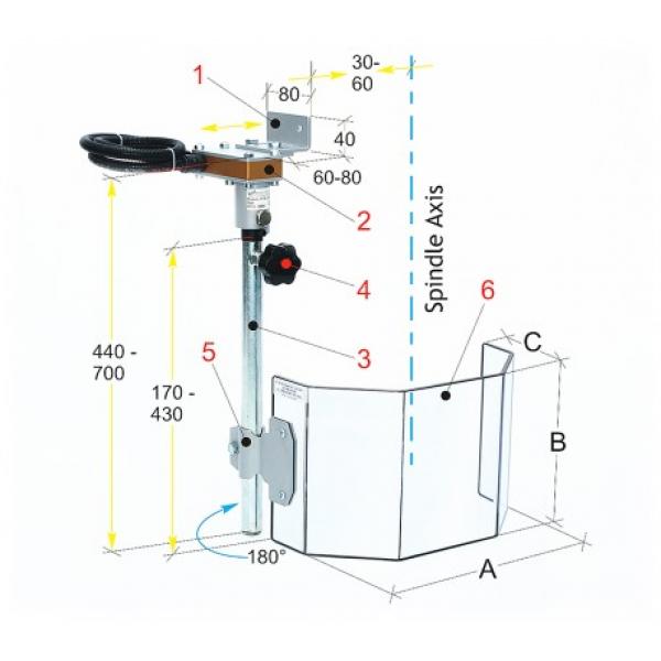 Bernardo protection device for drilling machine PTR 20/350