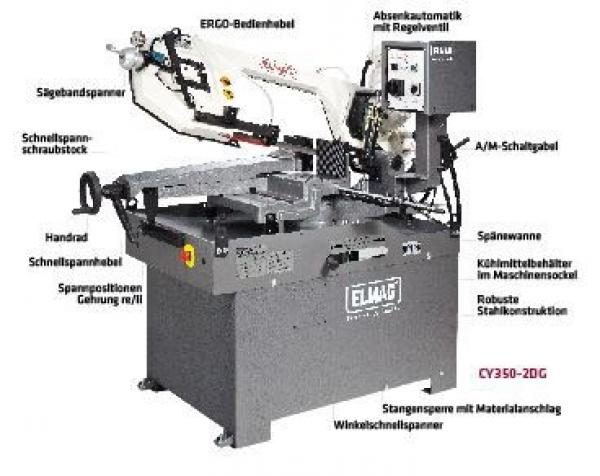 ELMAG CY 350-2DG Gehrungs-Bandsägemaschine