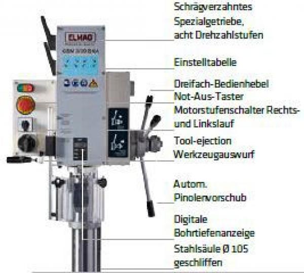 ELMAG GBM 3/30 SNA Getriebe-Säulenbohrmaschine