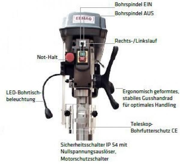 ELMAG KBM 16 TN 230 V V-belt table drilling machine