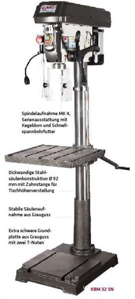 ELMAG KBM 32 SN Keilriemen-Säulenbohrmaschine