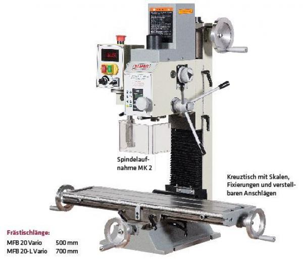 ELMAG MFB 20 Vario Getriebe Fräsmaschine-Bohrmaschine