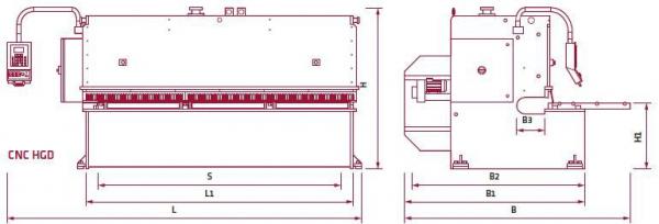 ELMAG HGD 4100x16mm control Hydraulic guillotine shears