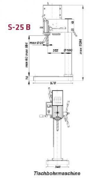 ELMAG S 25 BM STRANDS Getriebe-Tischbohrmaschine