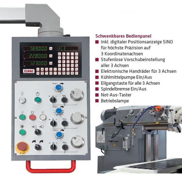 ELMAG UFM 1230 SERVODRIVE Universal Fräsmaschine