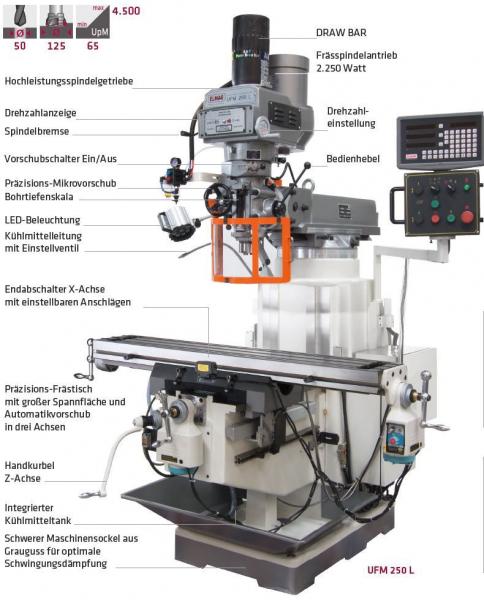 ELMAG UFM 230 L Universal-Fräsmaschine