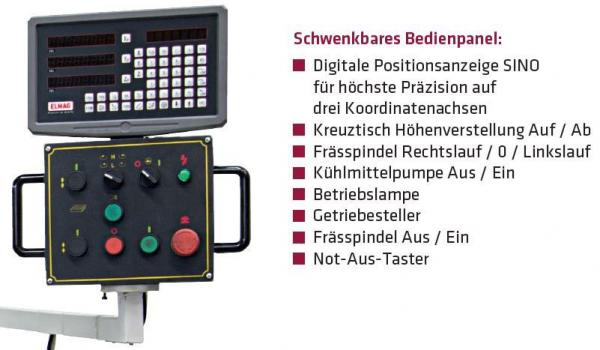 ELMAG UFM 250 L Universal-Fräsmaschine