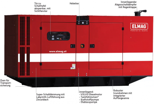 ELMAG SEDSS 410WDE - Stage2 Stromerzeuger mit VOLVO Dieselmotor TAD1344GE