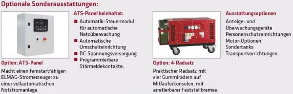 ELMAG SEDSS 5500WDE-AVR-DSE3110 Generator with YANMAR motor L100N (super sound insulated)